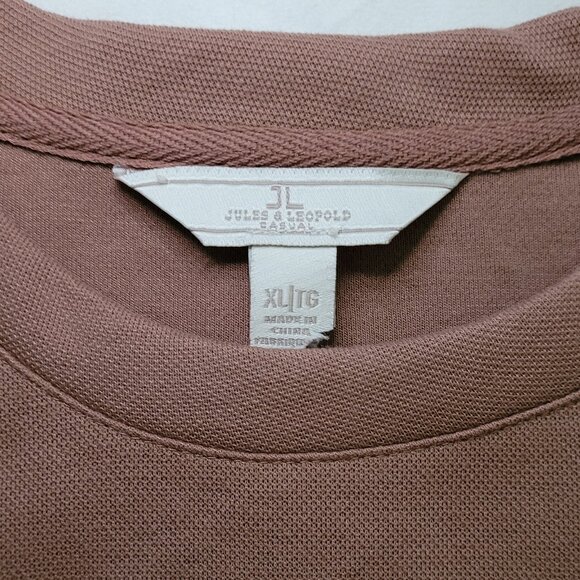 Jules & Leopold Boxy Crewneck Sweatshirt Chocolate Brown Womens Size XL - Picture 4 of 9